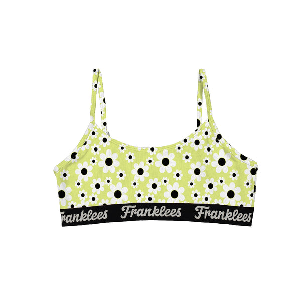 Open Back Crop Top | Soft Cotton | Retro Daisies
